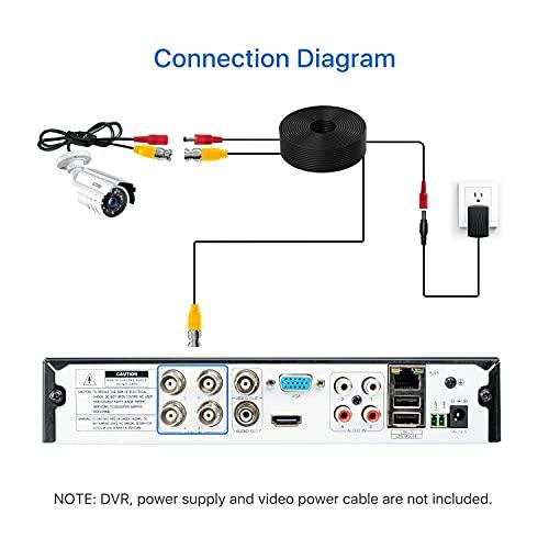 ZOSI ZOSI 2MP HD 1920TVL Outdoor Indoor Security Camera 1080p (Hybrid 4-in-1 HD-CVI/TVI/AHD/960H Analog CVBS), 24PCS LEDs, 80ft IR Night Vision, Weatherproof Surveillance CCTV Bullet Camera