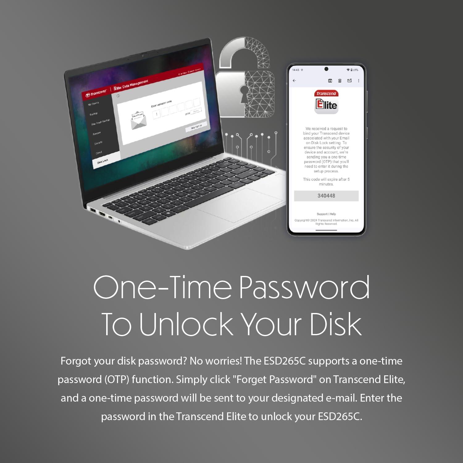 Transcend Transcend Portable SSD 2TB External Solid State Drives, up to 1050MB/s USB C SSD External Hard Drive USB 3.2 Gen 2 for iPhone, iPad, Windows, Mac, Android, Tablets, PS5, PS4, Xbox and Smart TV