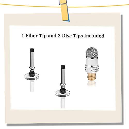 Mixoo Mixoo Smart Pen,Disc & Fiber Tip 2 in1 Series,Capacitive Stylus Tip,High Sensitivity & Precision,Stylus Pens for Touch Screens (Space Grey)