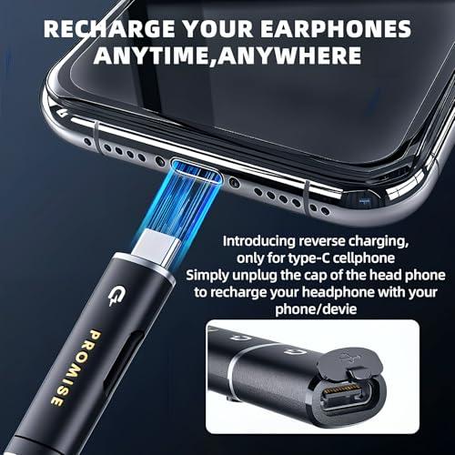 Promise A12 Neckband Bluetooth 5.3 Earbuds - 60H Playtime, Built-in OTG Fast Charger, Lightweight Memory Steel, Type-C Adapter, Noise-Isolating Earphones for Sports, Gaming & Calls