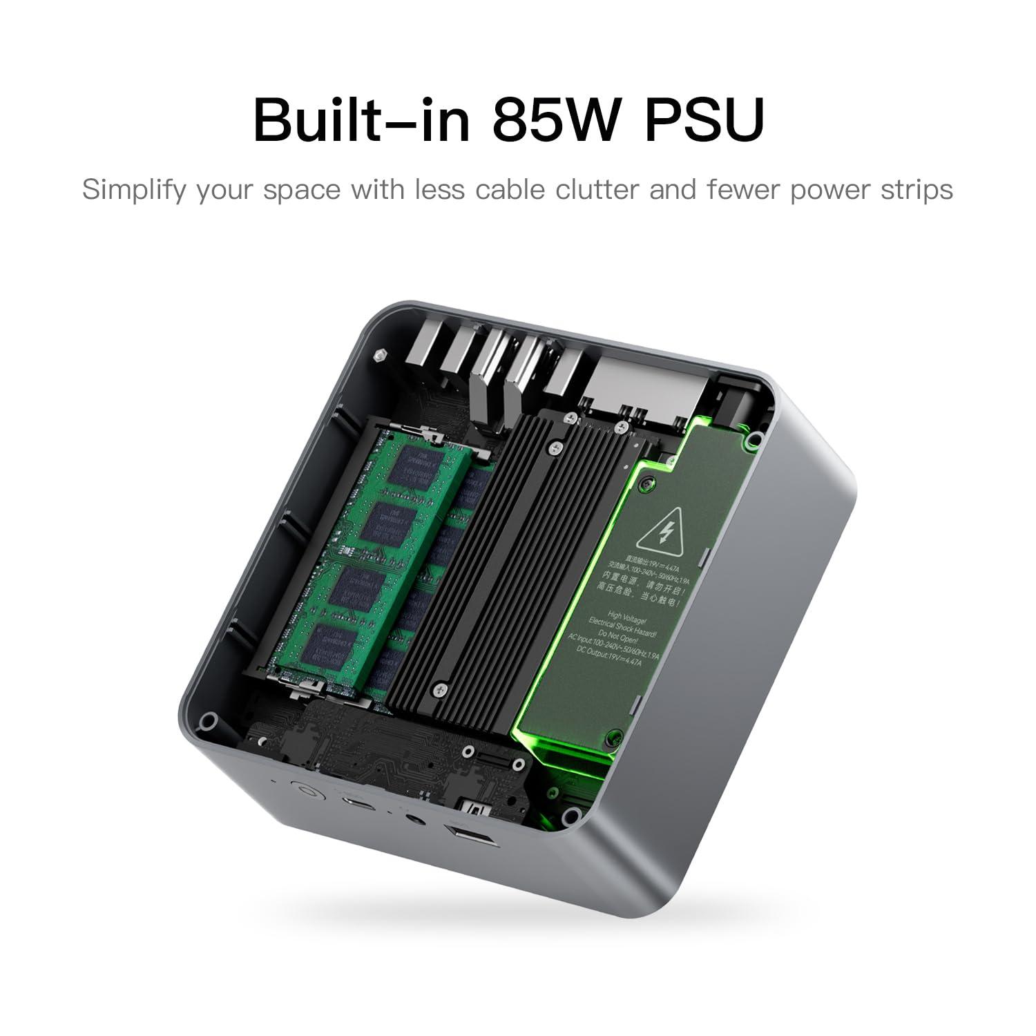 Beelink Beelink Mini PC, SEi12 Mini Computers Intel i5-12450H(Up to 4.4GHz) 8C/12T, Micro PC 16GB DDR4 RAM 1TB M.2 NVMe SSD, Desktop Computer 4K@60Hz/HDMI&DP/WiFi6/BT5.2/Gigabit Ethernet/HTPC/W-11 Pro