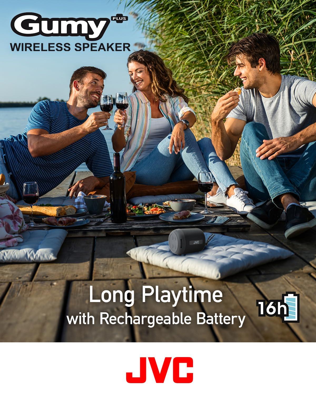 JVC JVC Portable Gumy Wireless Speakers Bundle with Surround Sound, Bluetooth 5.3, TWS Capability, USB-C, 15 and 16 Hour Battery Life