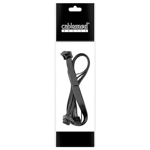 CableMod CableMod Basics RT-Series 12VHPWR 90 Degree StealthSense PCI-e Cable for ASUS/Seasonic/Phanteks - Variant B (Black, 16-pin to Dual 8-pin, 60cm)