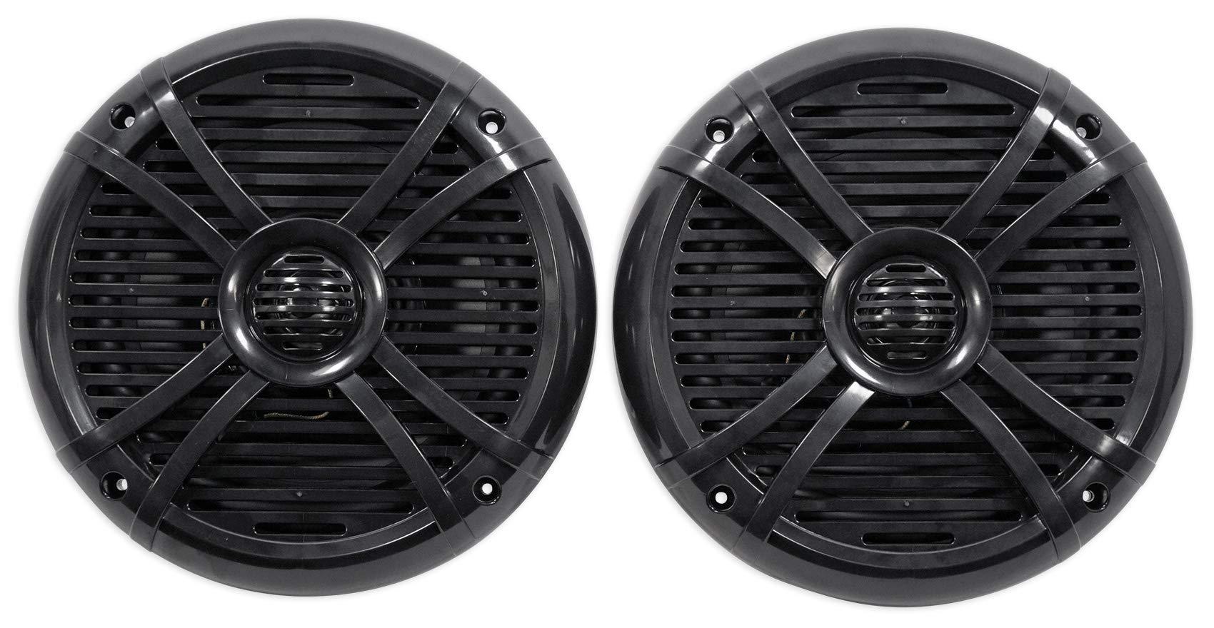 Rockville Pair Rockville RMSTS80B 8" 1000w Waterproof Marine Boat Speakers 2-Way Black