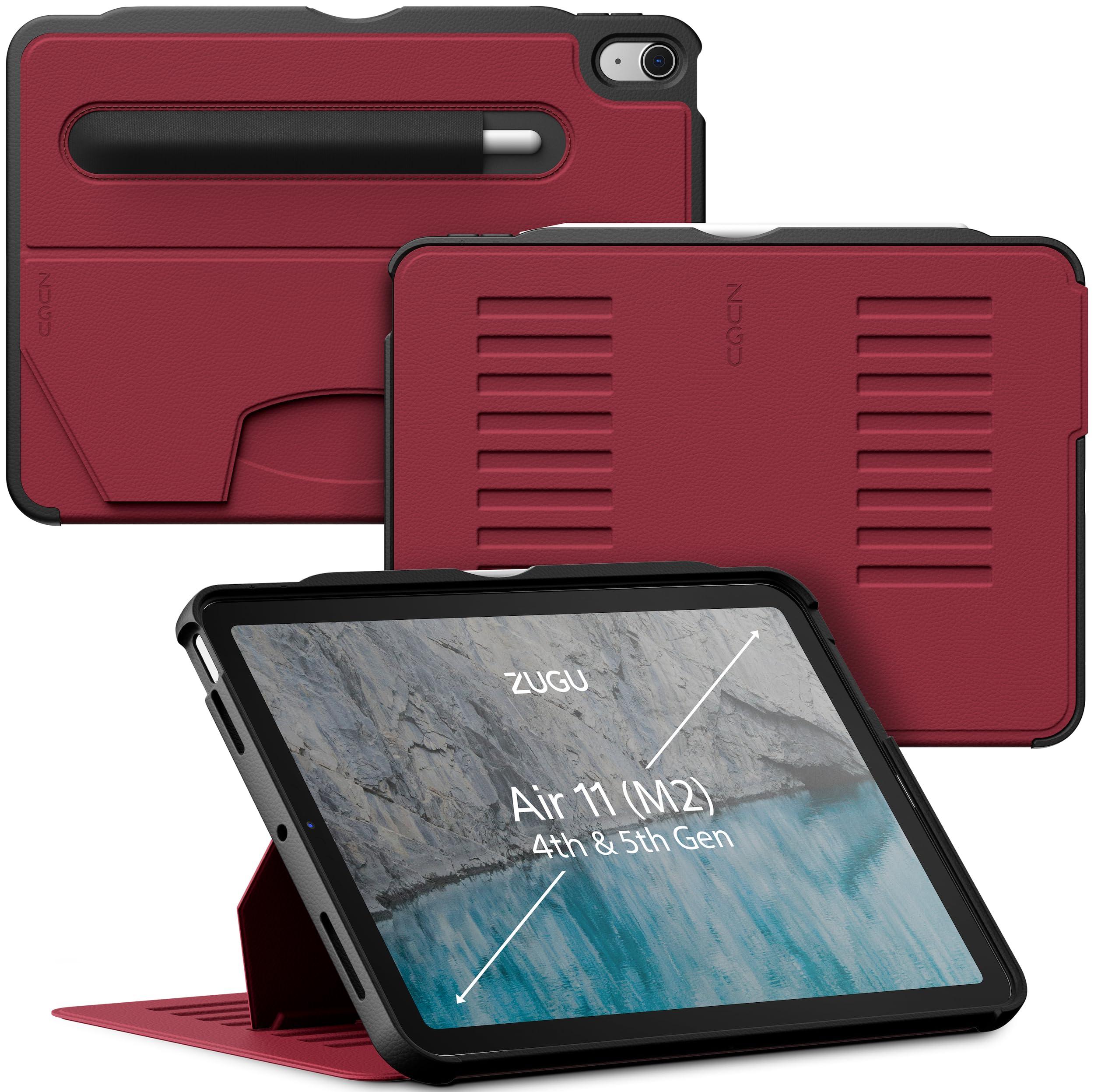 ZUGU CASE ZUGU CASE for iPad Air (M2) 11 inch (2024) iPad Air 4 & 5 10.9 Inch (2020/2022) - Protective, Ultra Thin, Magnetic Stand, Sleep/Wake Cover - Scarlet Red