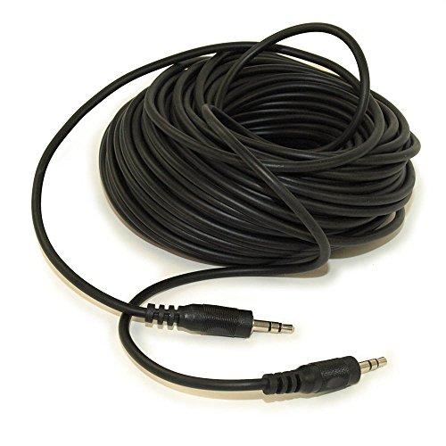 My Cable Mart MyCableMart 75ft 3.5mm Mini-Stereo TRS Male to Male Speaker/Audio Cable, Black