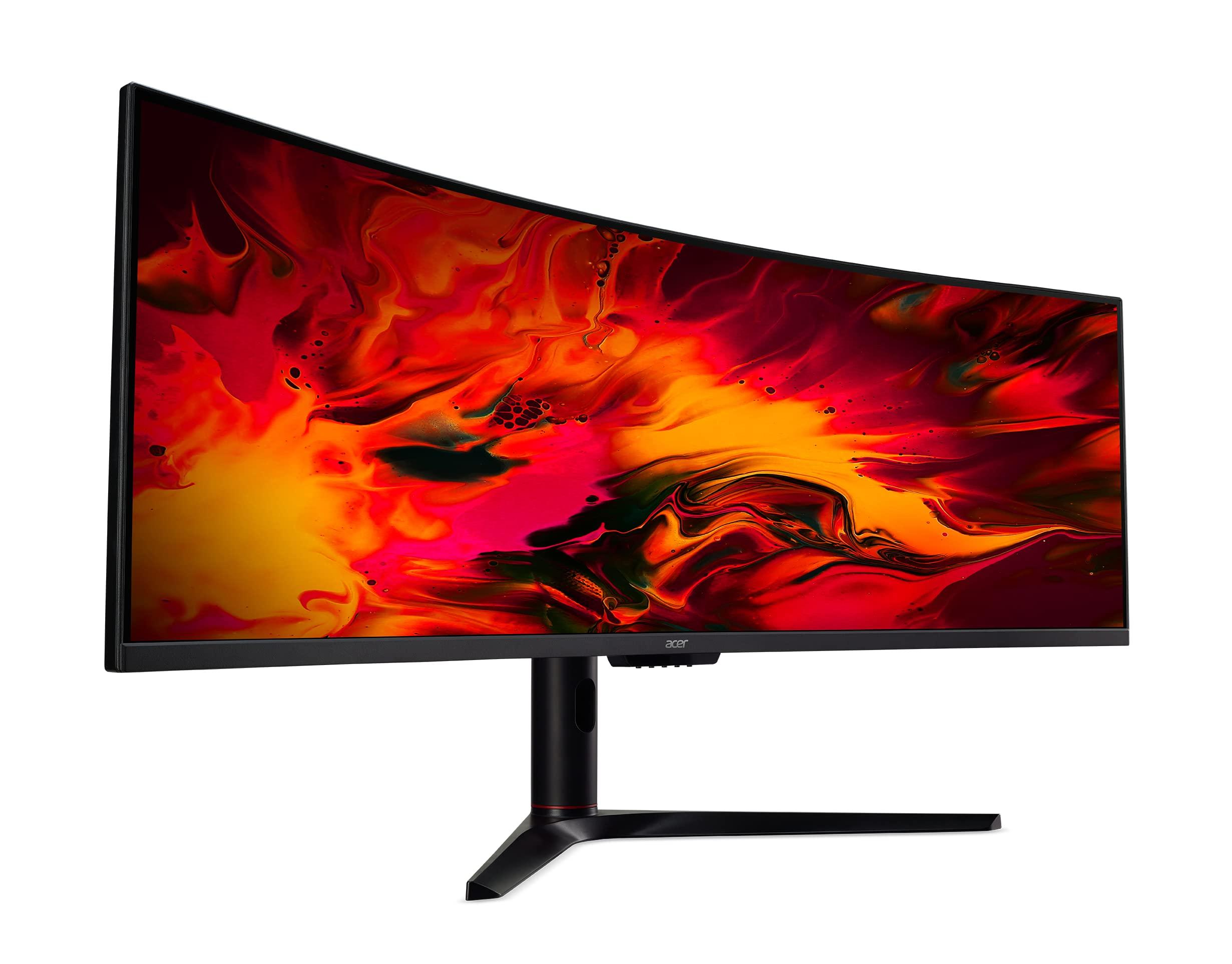 acer Acer 49 Inch 1800R Curved Zero-Frame DFHD (3840 x 1080) Gaming Monitor | AMD FreeSync Premium Pro | Up to 144Hz Refresh | 4ms (G to G) | 1 x Display Port 1.4 and 2 x HDMI 2.0 Ports | EI491CR