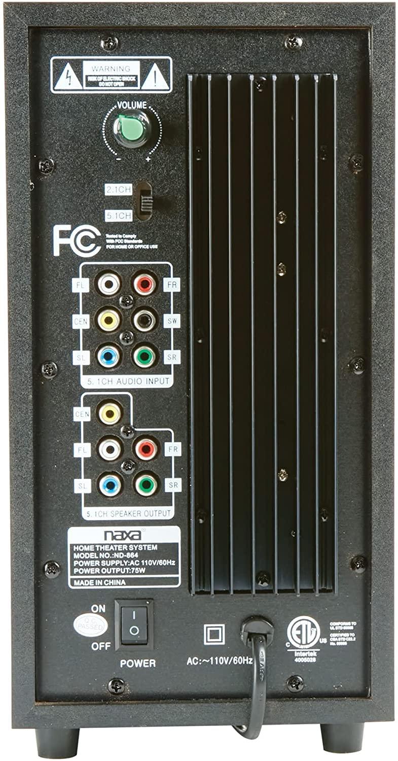 Naxa Electronics Naxa Electronics ND-864 5.1 Channel High-Powered Home Theater DVD & Karaoke Speaker System
