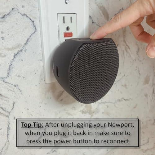 OC Acoustic OC Acoustic Newport Plug-in Outlet Wireless Bluetooth Speaker with Built-in USB Type-A Charging (Black)