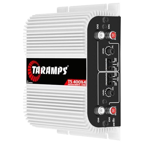 Taramp's Taramps TS 400x4 400 watts RMS 4 Channels Full Range Car Audio Amplifier, 2 Bridged Channels, RCA Input Class D, Output Power, Multichannel Amplifier System, Small - TS400X4