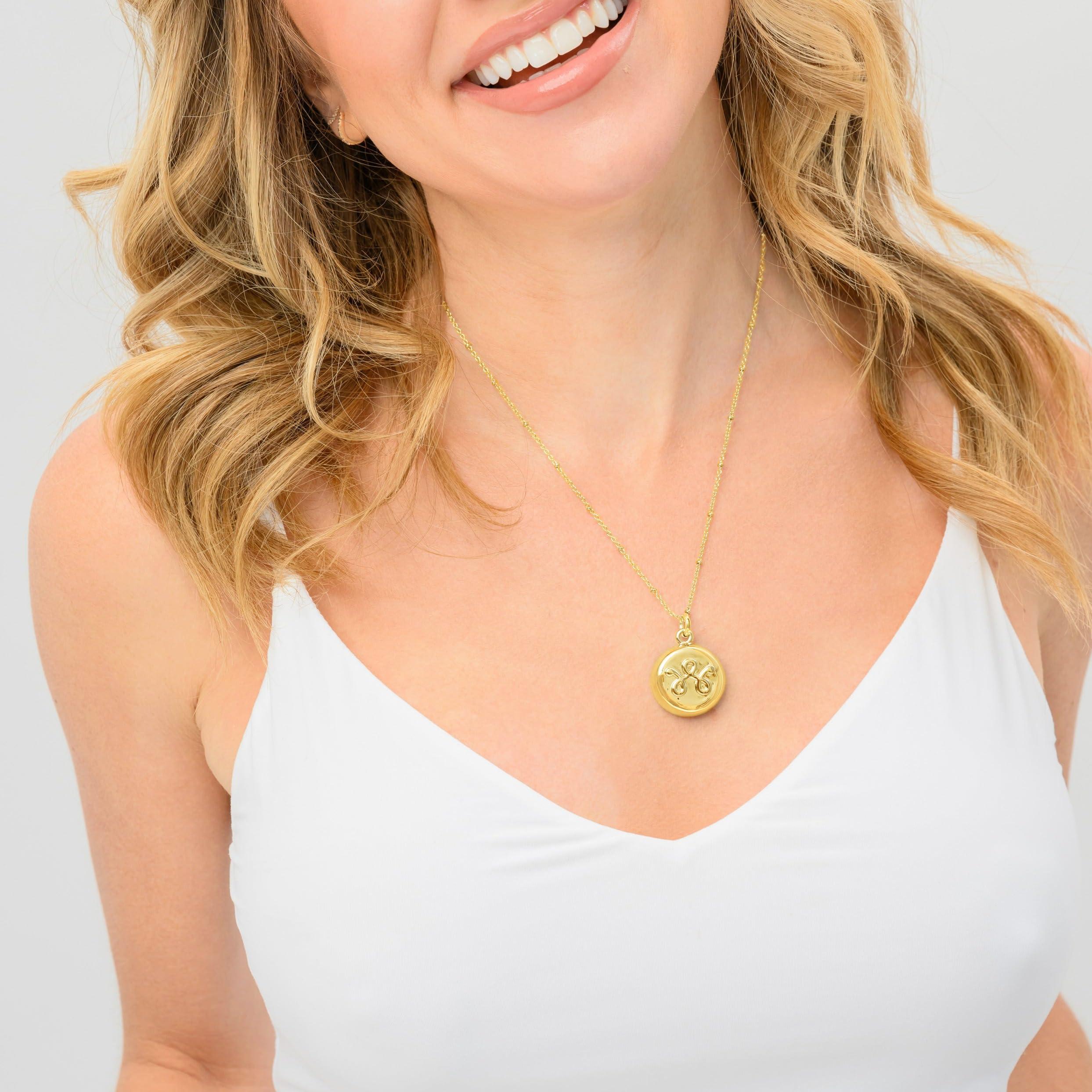 invisawear invisawear Smart Jewelry - Personal Safety Device - Gold Necklace