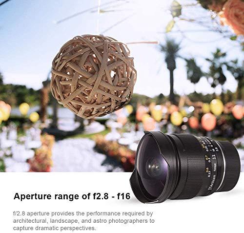 TTARTISAN TTArtisan 11mm F2.8 Full Frame Ultra-Wide Fisheye Manual Lens for Sony E Mount A7, A7II (A7M2), A7III, (A7M3), A7R, A7RII (A7RM2), A7RIII (A7RM3), A7RlV(A7M4), A7S, A7S II (A7SM2), A7SIII (A7SM3), A9