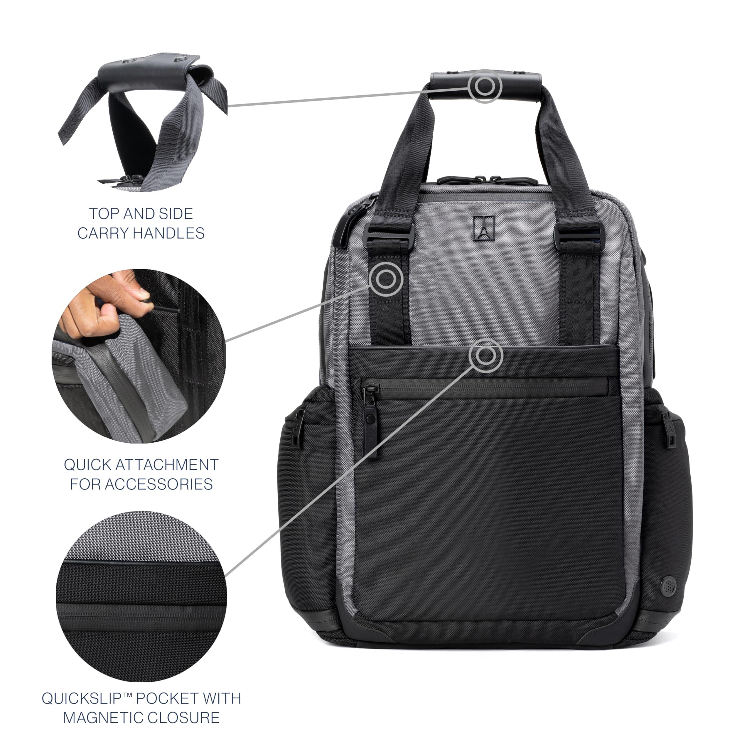 Travelpro Travelpro Altitude Medium Expandable Travel Laptop Backpack 25-30L, 16 Inch Laptop, Water Resistant, Work, Business, Men and Women, Falcon Grey