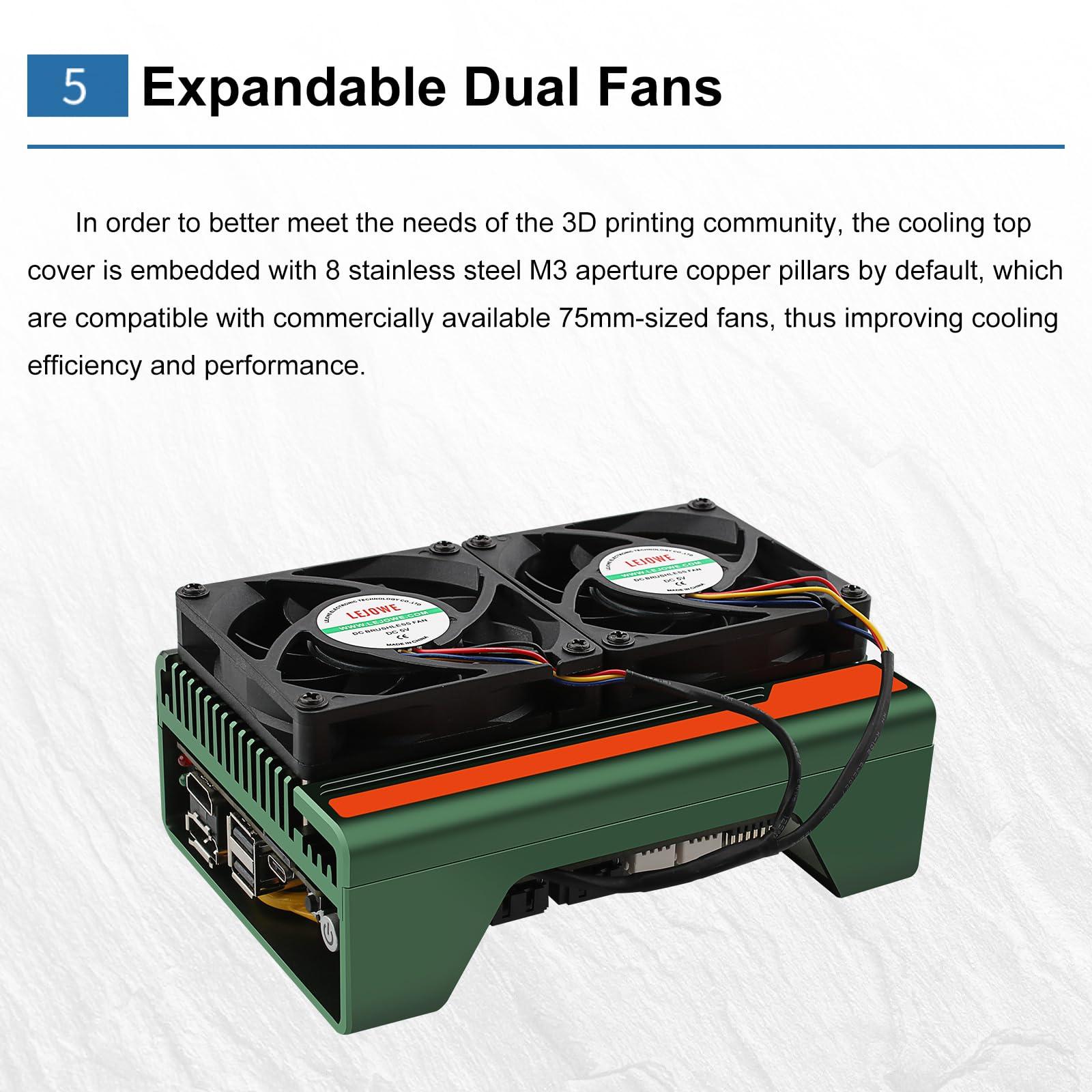 StoneStorm Fanless Mini PC Dual i226-V 2.5GbE Ports, N100 Firewall Micro Computer for DIY/3D Printing/Network Security, DDR5 RAM M.2 NVMe, Expandable PCI-e x8(PCle3.0 x4), Quadruple Display (Black, Barebone)