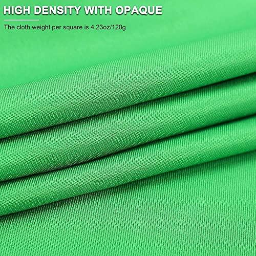 Aimosen Aimosen 10 X 7 FT Green Screen Backdrop for Photography, Chromakey Virtual GreenScreen Background Sheet for Zoom Meeting, Cloth Fabric Curtain for Party Decor Video Studio Calls Streaming Gaming Photo