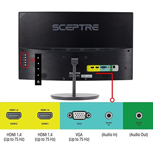 Sceptre Sceptre Curved 24-inch Gaming Monitor 1080p R1500 98% sRGB HDMI x2 VGA Build-in Speakers, VESA Wall Mount Machine Black (C248W-1920RN Series)