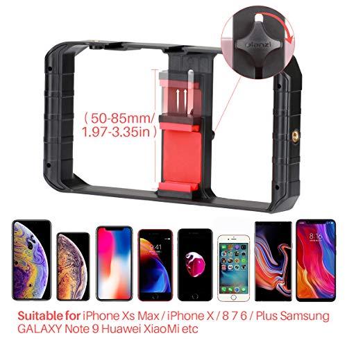 ULANZI Ulanzi U Rig Pro Video Rig for iPhone, Phone Stabilizer Rig w Triple Cold Shoe Mount,Phone Tripod Mount for iPhone 16 15 14 13 12 11 Pro Max XS Max X 8 plus OnePlus 7 Pro Samsung Google Pixel Vlogging