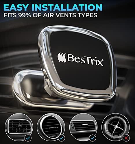 Bestrix BesTrix Magnetic Phone Car Mount Magnetic Car Cell Phone Holder | Magnet Car Phone Holder Compatible w/ iPhone14 13 12 11 Pro/11 Pro Max/XS/XR/X,Galaxy S22 S21 S20 S10/S10+ Note & More (Air Vent)