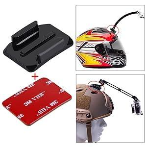 Aketek Aketek 4pcs Curved+4pcs Flat Adhesive Mounts Sticky for GoPro Hero Cameras