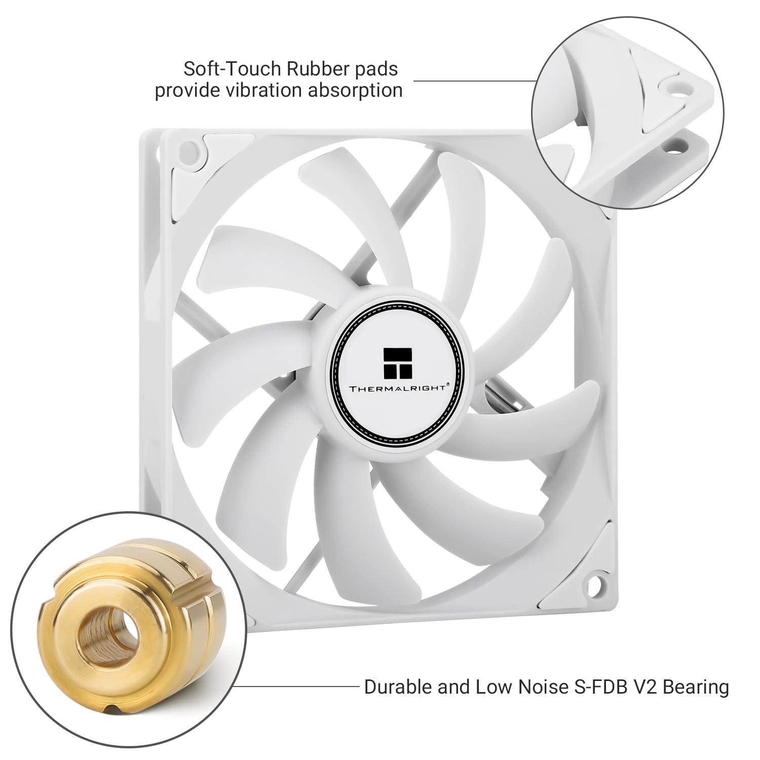 Thermalright Thermalright TL-9015W 9cm Slim Fan White Fan,Hydraulic Bearing 15mm Slim Case Fan,4pin PWM 2700 RPM.