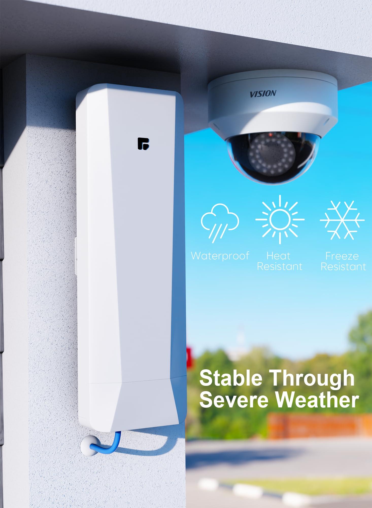 GOOD STORY Wireless Bridge Point to Point/Multipoint 3 Pack, 5.8GHz Outdoor Wireless Bridge to Provide Network Communication for Shop, Barn, Garage Building, 3KM Long Distance Pre-configured Set. (3KM 3-Pack)