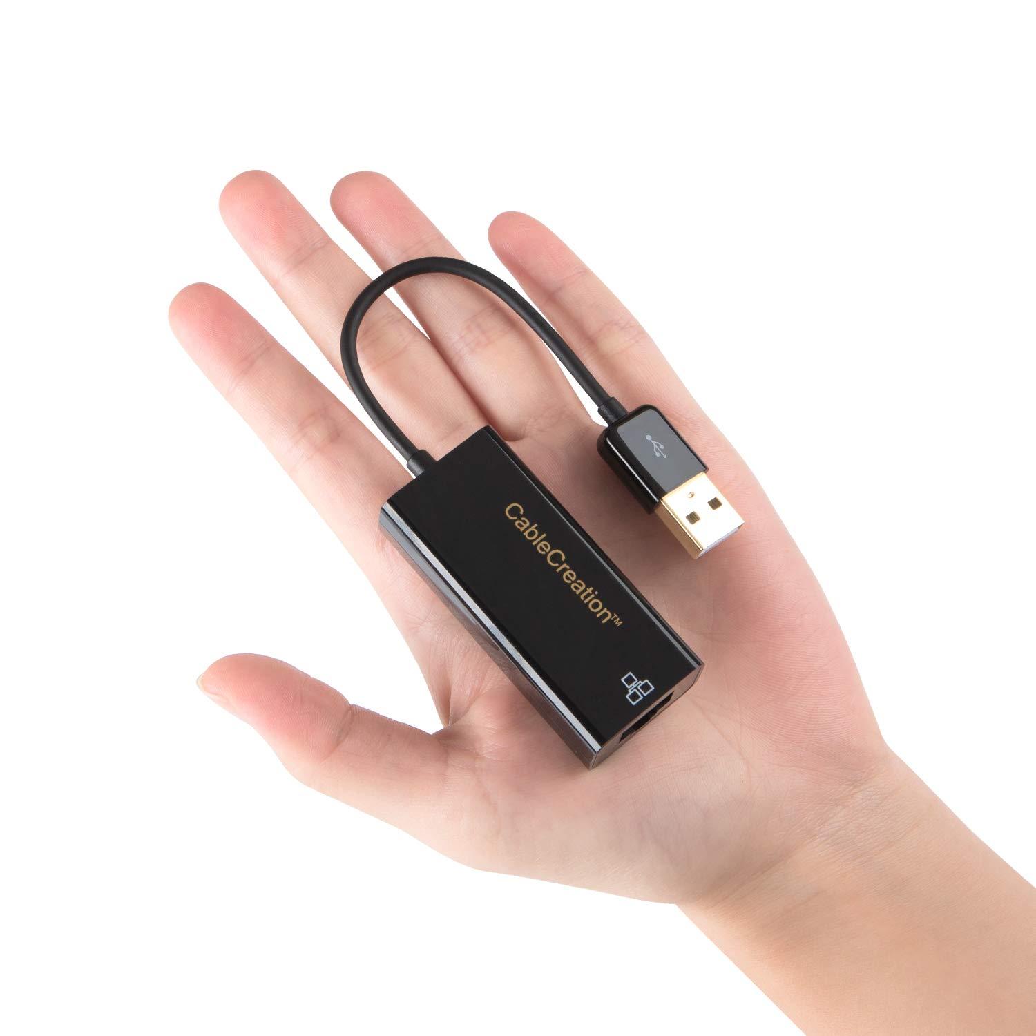 CableCreation CableCreation 2.5G Ethernet to USB Adapter, USB 3.0 Gigabit LAN Dongle,Wired Network to USB Convertor, Latest Internet rj45 to USB Adapter, for MacBook Windows 10,8.1, macOS X 10.6-10.15, Black