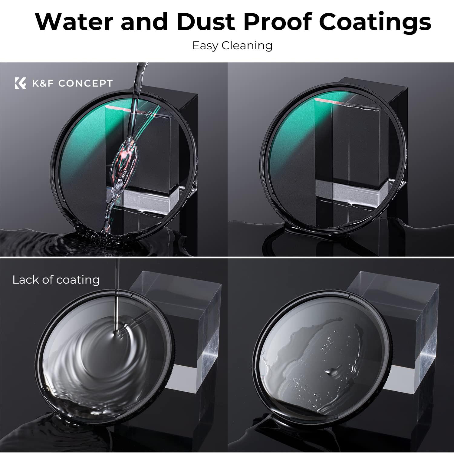 K&F Concept K&F Concept 77mm Black Diffusion 1/4 Filter Waterproof Mist Cinematic Effect Filter with 24 Multi-Layer Coatings for Video/Vlog/Portrait Photography (D-Series)