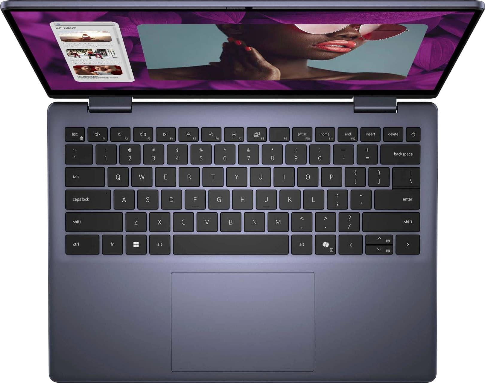 Dell Dell Inspiron 7445 Business Laptop - 14" FHD+ 2-in-1 Touchscreen, AMD Ryzen 5 8640HS, 16GB DDR5 RAM, 512GB SSD, Backlit KB, Dolby Atmos, Office Lifetime License, Win 11 Pr