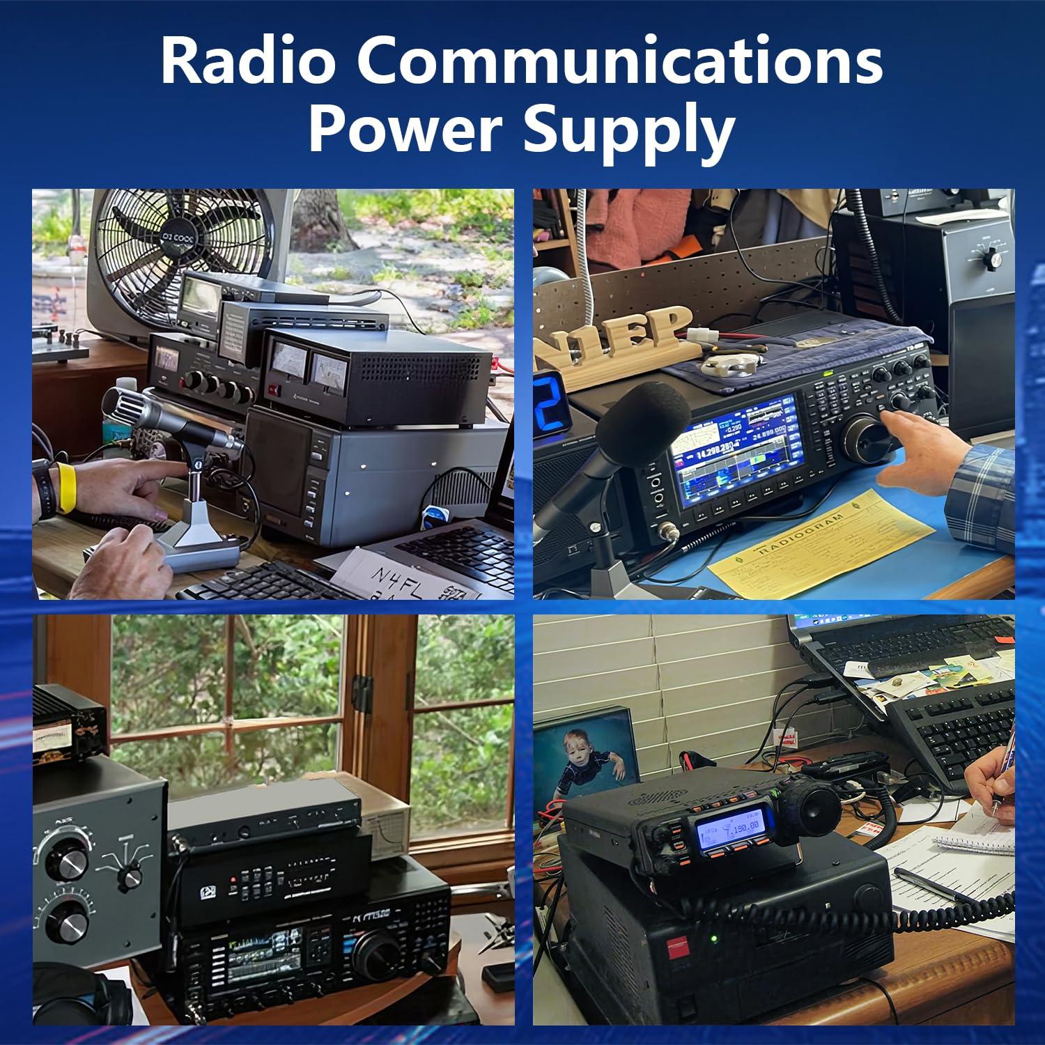 Jesverty Universal Compact Bench Power Supply- 50 Amp Regulated Home Lab Benchtop AC-to-DC Converter 13.8 Volt/9-15Volt, Cooling Fan, Screw Type Terminals - Jesverty SPS-50II