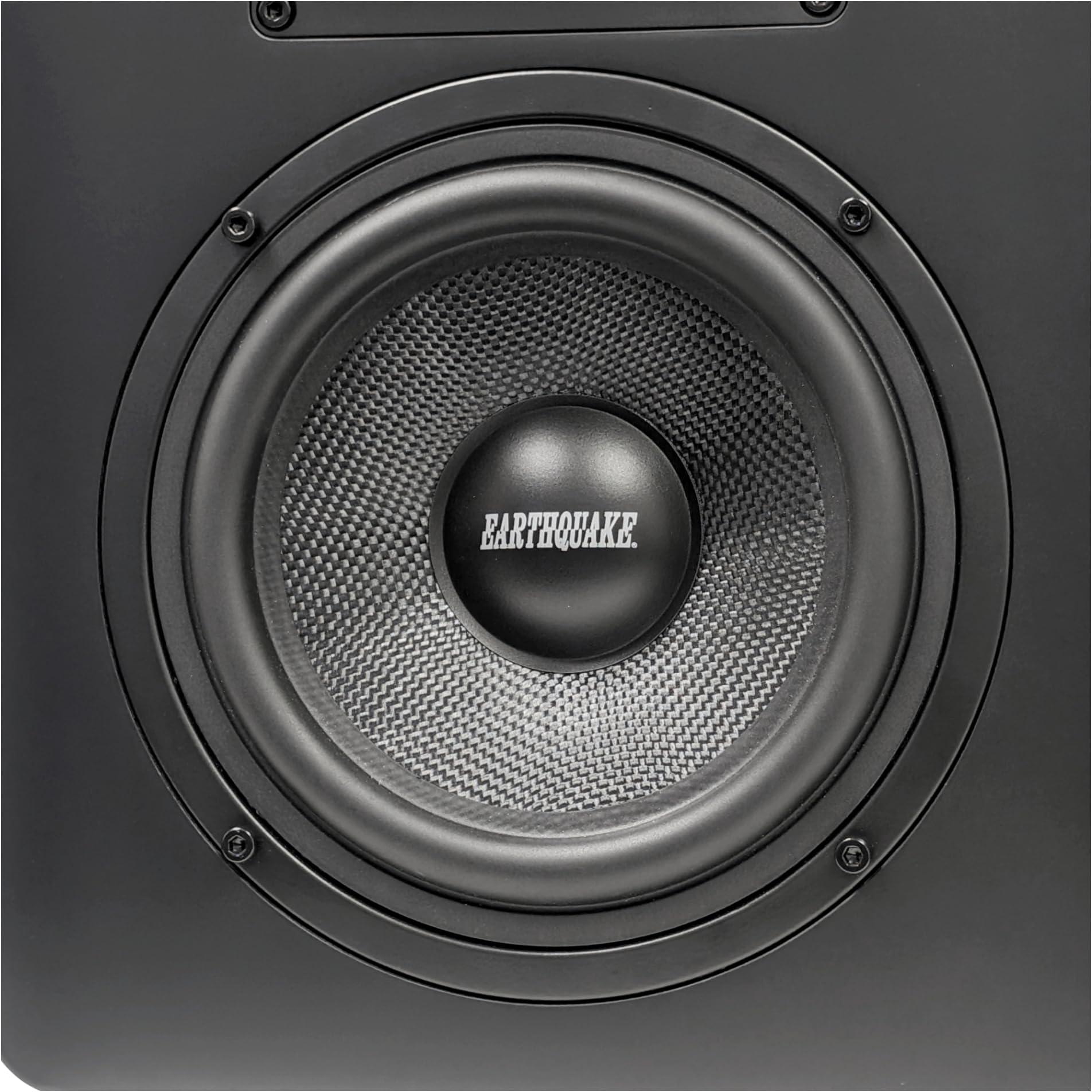 EARTHQUAKE EARTHQUAKE SM6BT 6.5-inch Professional Studio Monitor Speaker Pair with 2-inch Ribbon Tweeter and Bluetooth Wireless v5.3 for Music Production and Mixing, 130W 2-Way, Matte Black