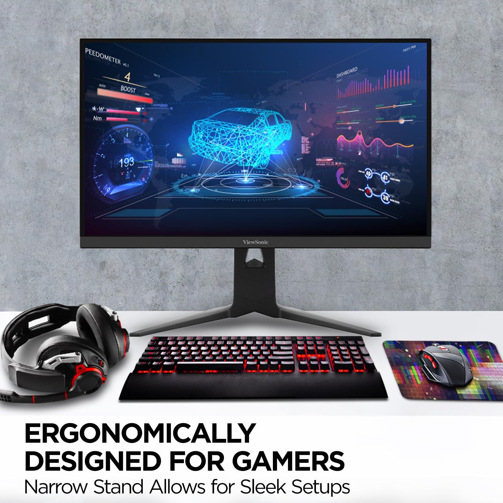 ViewSonic ViewSonic XG2736-2K 27 Inch 1440p IPS Gaming Monitor with 240Hz, 0.5ms FreeSync Premium, NVIDIA G-Sync Compatible, RGB Lighting, Advanced Ergonomics, HDMI, DP and 65W USB-C Inputs