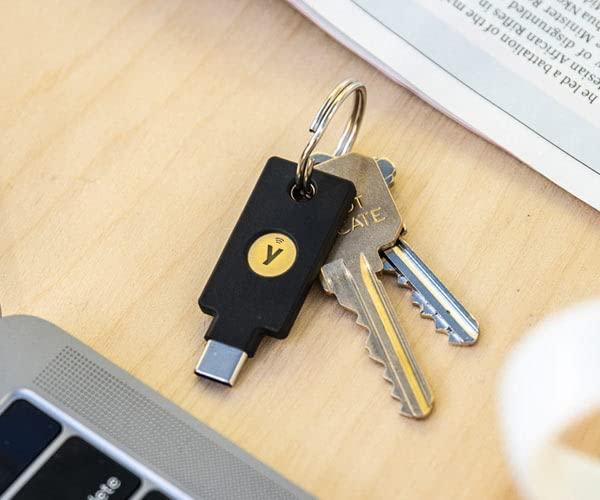 Yubico Yubico - YubiKey 5C NFC - Two-Factor authentication (2FA) Security Key, Connect via USB-C or NFC, FIDO Certified - Protect Your Online Accounts