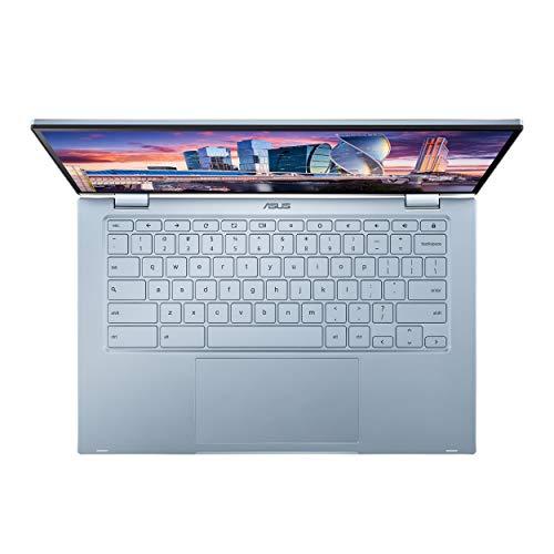 ASUS ASUS Chromebook Flip C433 2 in 1 Laptop, 14" Touchscreen FHD NanoEdge Display, Intel Core m3-8100Y Processor, 8GB RAM, 64GB eMMC Storage, Backlit Keyboard, Silver, Chrome OS, C433TA-AS384T