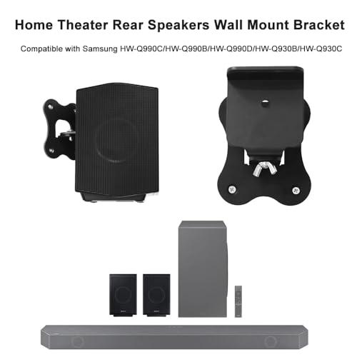 EUGOOCX EUGOOCX Metal Wall Mount Bracket for Samsung HW-Q990C/HW-Q990B/HW-Q990D/HW-Q930 Surround Rear Speakers, Home Theater Surround Sound System Wallmount Accessories (1pc Black)