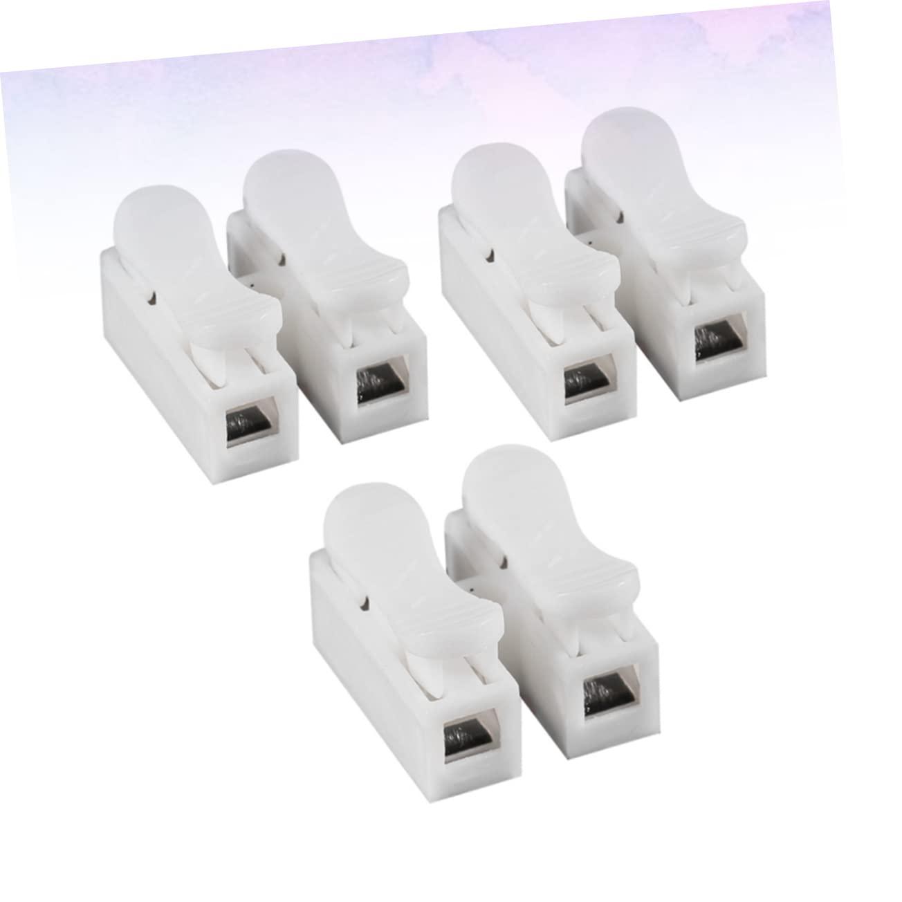 Angoily Angoily 9 Pcs Electrical Connectors White Electrical Wire Connectors 2 Way Electric Connector Wire Terminals