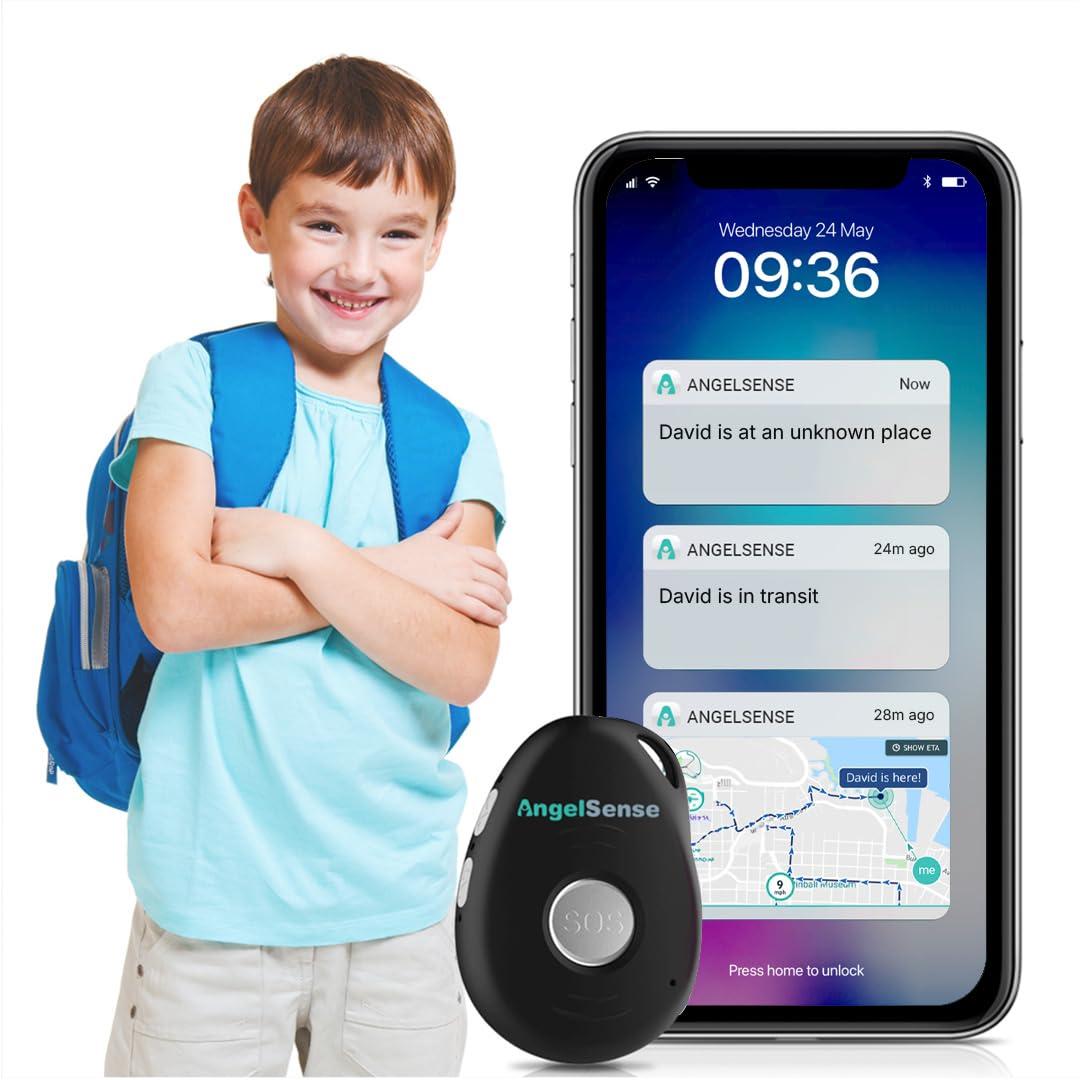 AngelSense AngelSense Personal GPS Tracker for Kids, Teen, Autism, Special Needs, Elderly, Dementia - 2-Way Auto-Answer Speakerphone & SOS Button - School Bus Tracking - Subcription Required