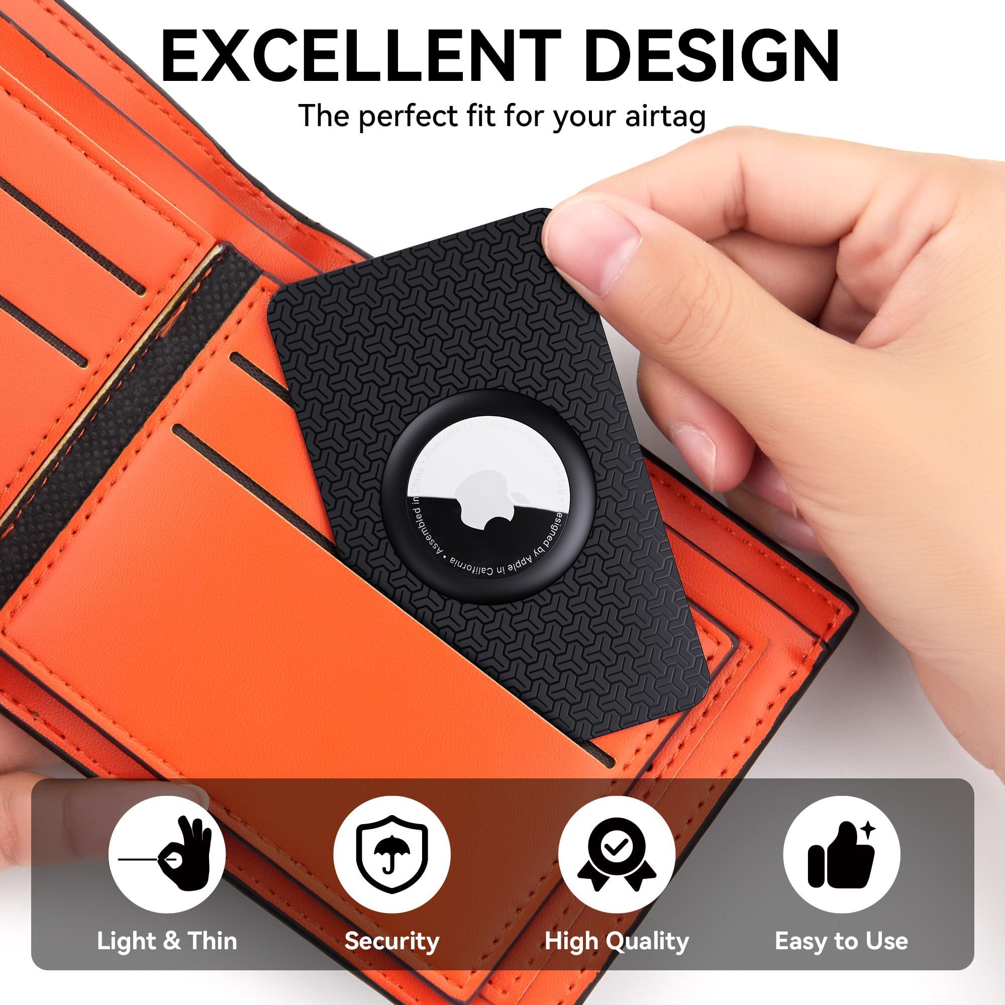 citymore AirTag Wallet Holder Slim Card Insert [2 Pack] Flexible Thin Airtag Wallet Card Case Cover Compatible with Apple AirTag,for Badge, Gift,Business Card Cases,Air Tag Case Accessories,Patent Pending