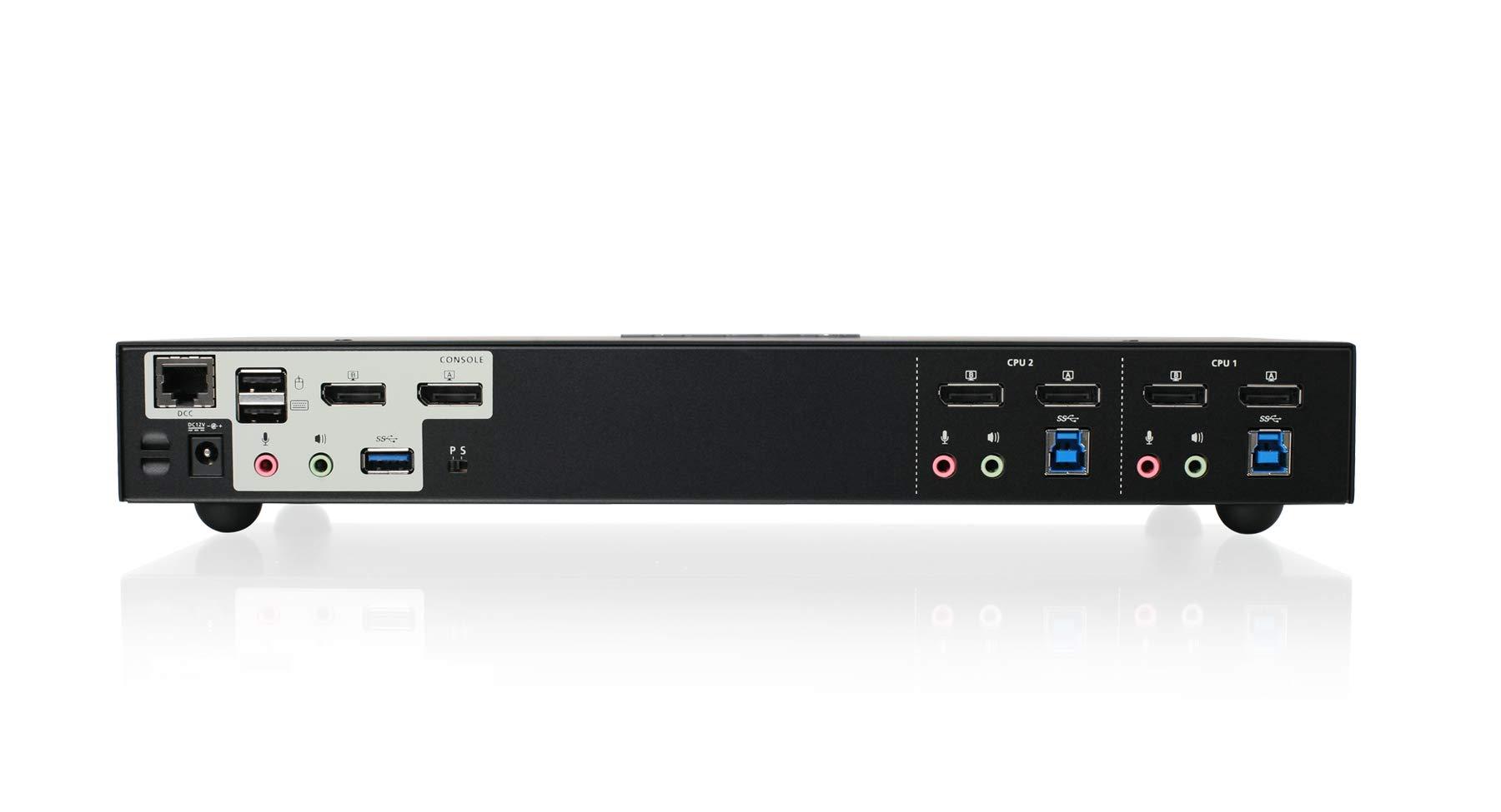 IOGEAR IOGEAR KVMP 2-Port 4K Dual View DisplayPort with USB 3.0 and Audio(TAA). KVM Switch only - GCS1942NC