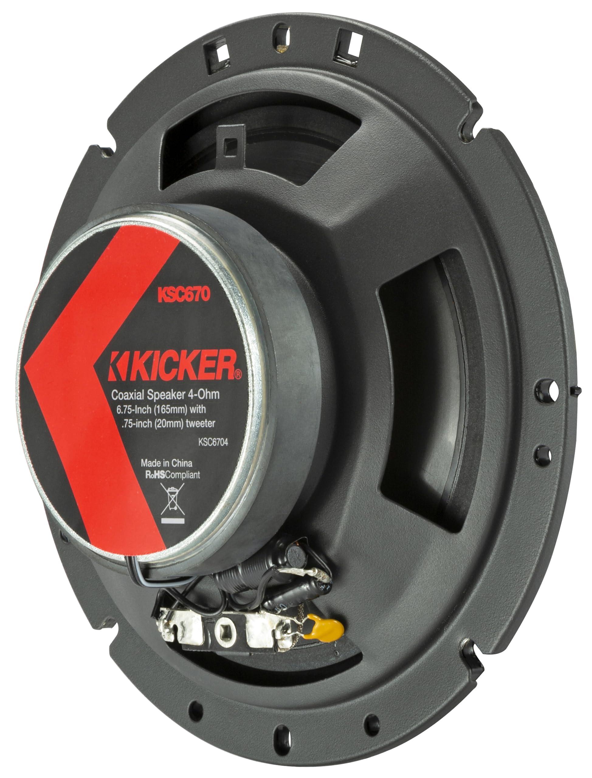 KICKER Kicker 51KSC6704 KS-Series 6.75" Coaxial Speakers with .75" tweeters, 4-Ohm, Pair