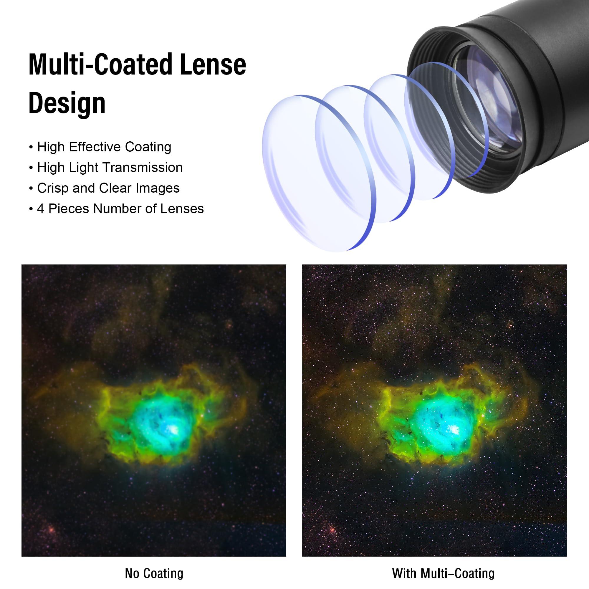 Astromania Astromania 1.25" 25mm Plossl Telescope Eyepiece - Bundle with - 1.25" 4mm Plossl Telescope Eyepiece