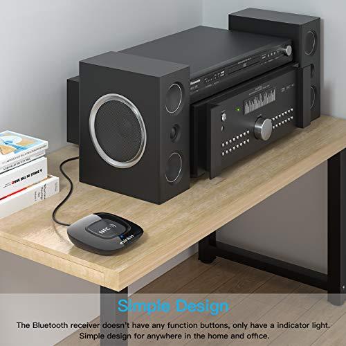 esinkin esinkin Bluetooth Receiver Wireless, NFC-Enabled Audio Adapter 4.0 for HD Home Stereo Music Streaming Sound System for 3.5mm (AUX and RCA)
