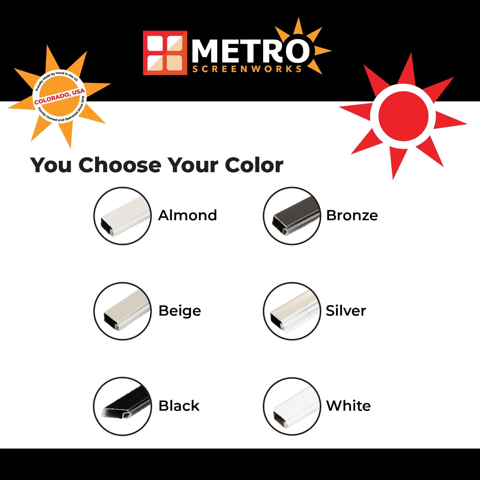 Metro Screenworks Metro Screenworks Custom Window Screens Fully Assembled and Ready to Install - Window Screen Replacement for House, (Bronze) Pre-Framed Mesh Replacement Window Screens, Home, Patio, & More