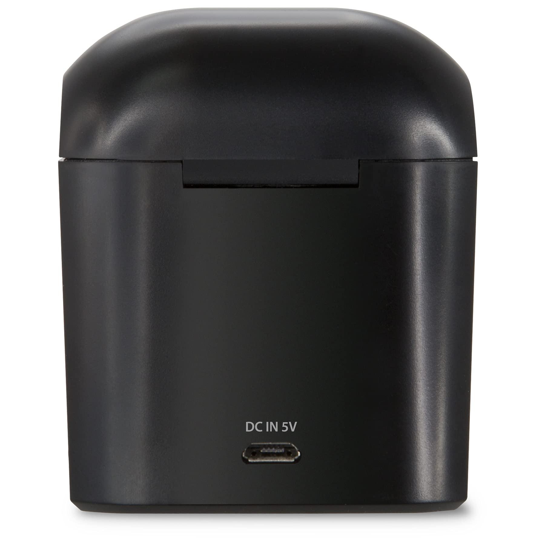 iLive iLive Truly Wire-Free Bluetooth Earbuds, Sweatproof Design, Charging Case, Includes 3 Set of Ear Tips, Black (IAEBT300B)