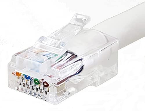 Ideal Industries IDEAL Electrical 85-385 Unshielded Feed-Thru Modular Plug, Cable Connector for CAT6A/6 Unshielded Cables, 50 Connectors