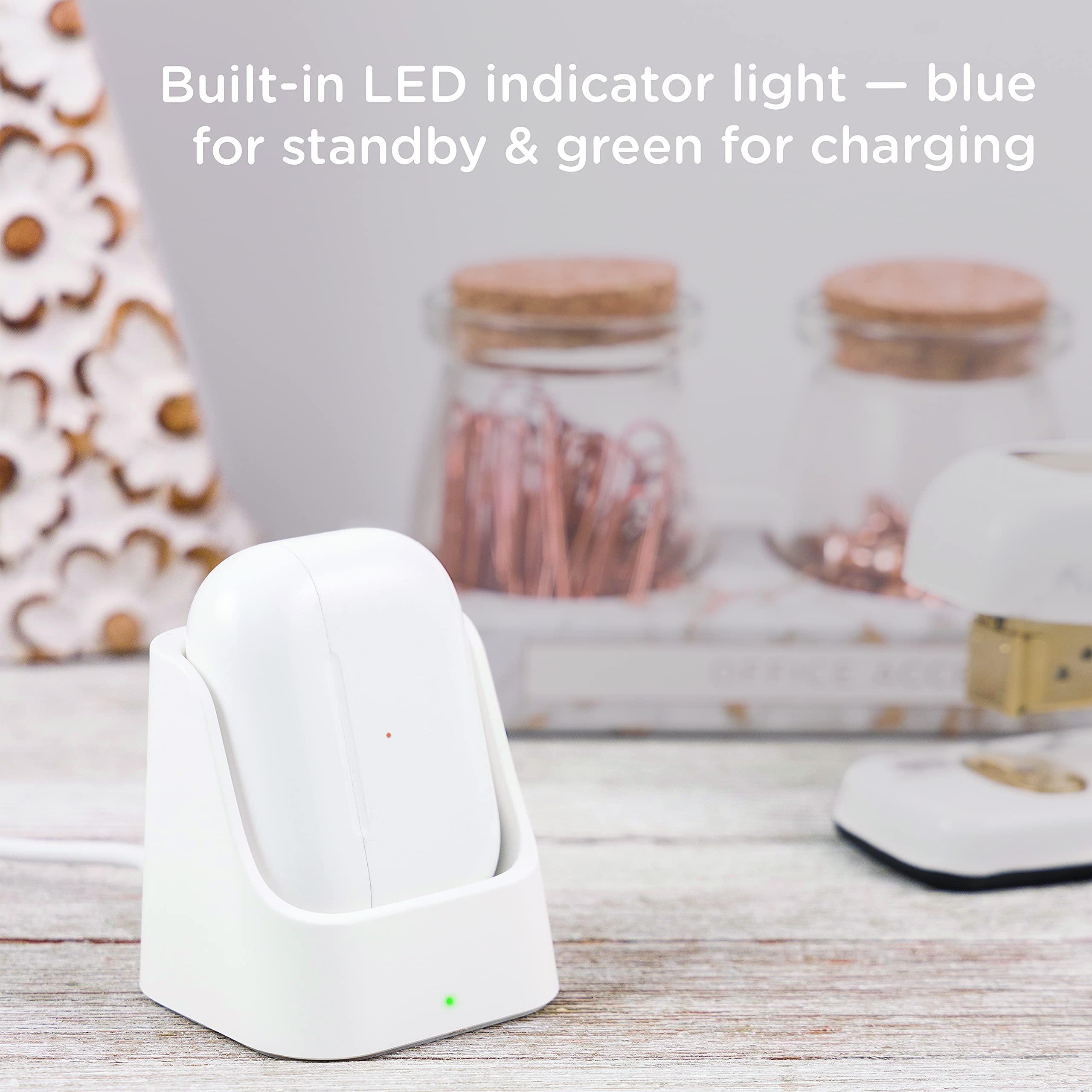 Cordinate Cordinate Wireless Charging Station Compatible Only with AirPods and AirPods Pro, 5W Qi Charger, Ear Buds, Indicator Light, Great for Home or Office, 4ft. USB-A to USB-C Cable, White, 58616