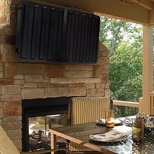 STORM SHELL Outdoor TV Hard Cover Weatherproof Protection for Television - Mounts Right on The Wall - TV Wall Mounting Bracket Included (45-55 inch), Black