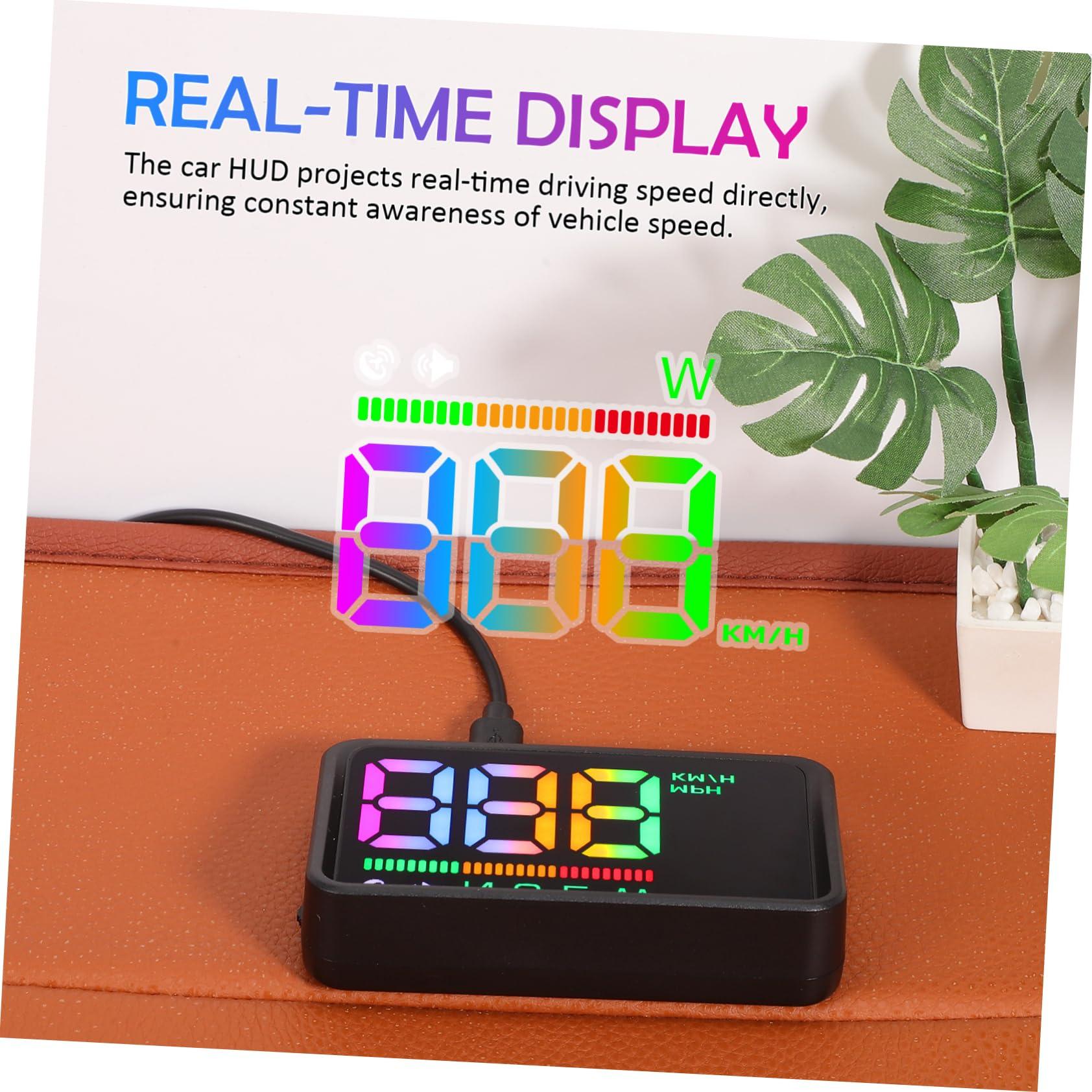 HOMSFOU HOMSFOU Drive Display Car Speedometer Digital Speed Car Compass Dashboard Windshield Speedometer Auto Display
