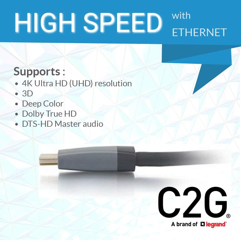 C2G C2G HDMI Cable, 4K, High Speed HDMI Cable, Ethernet, 60Hz, in Wall HDMI Cable, CL2, 25 Feet (7.62 Meters), Black, Cables to Go 50633