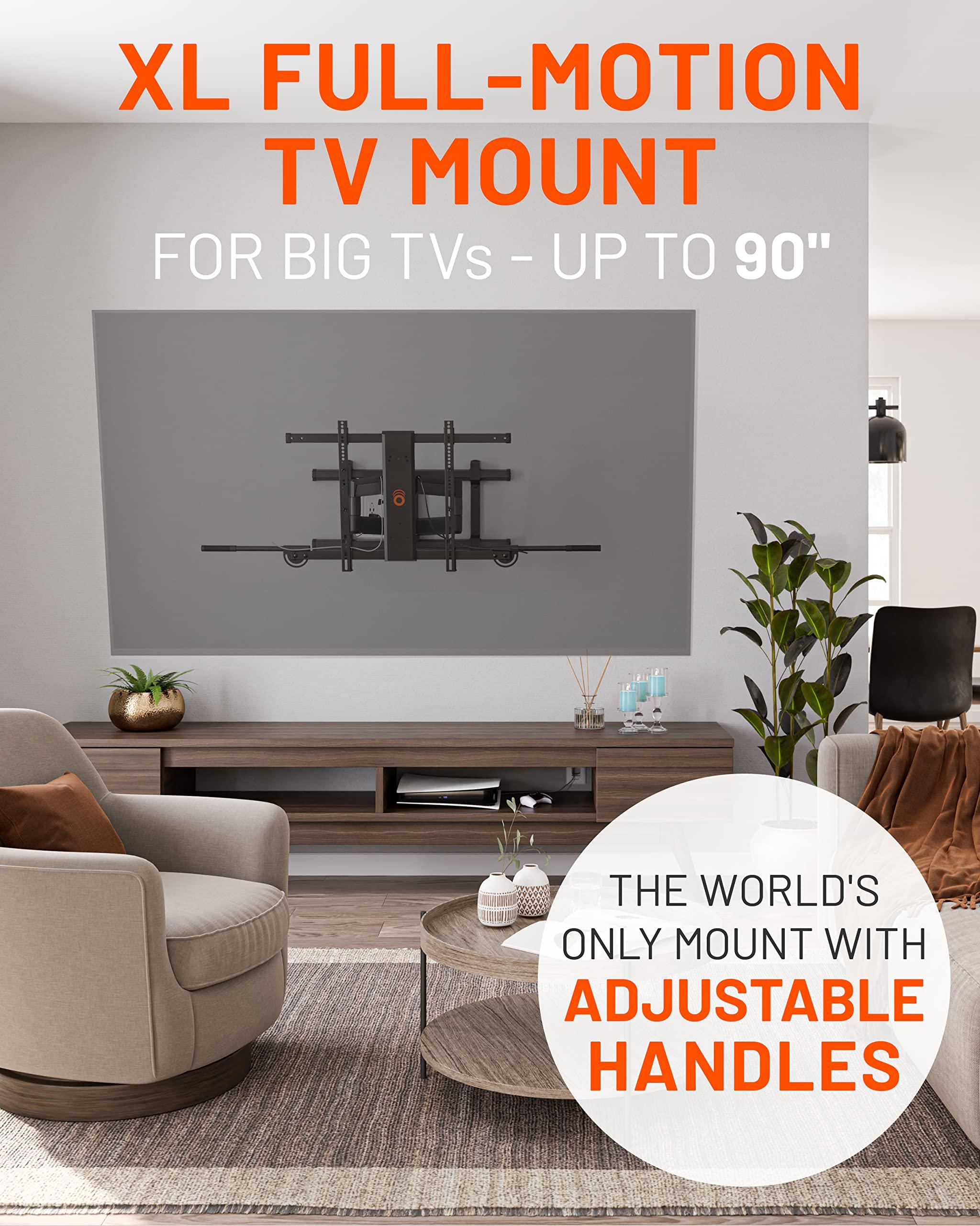 ECHOGEAR ECHOGEAR XL Full Motion TV Mount w/Handles & TV Soundbar Mount Bracket