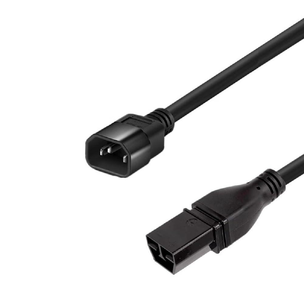 Toptekits Toptekits C14 to SAF-D-Grid T-Latch Power Cord, SAF-D-Grid T-Latch Plug to IEC 320 C14 Power Cable SJT 16AWG,10ft/3m (C14 to Saf-D-Grid)